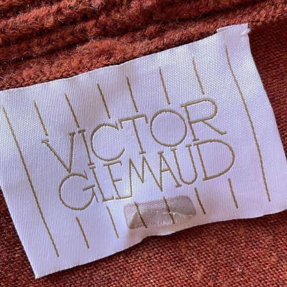 VICTOR GLEMAUD Sweater Womens Medium M Brown One Shoulder Cropped Wool - Picture 12 of 12